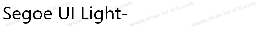 Segoe UI Light字体转换